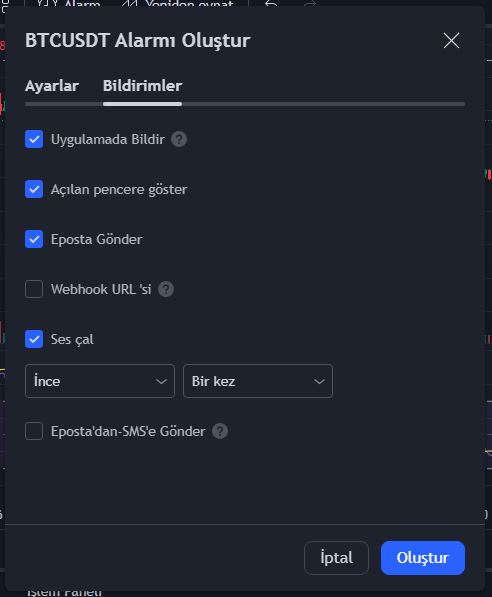 tradingview alarm menusu
